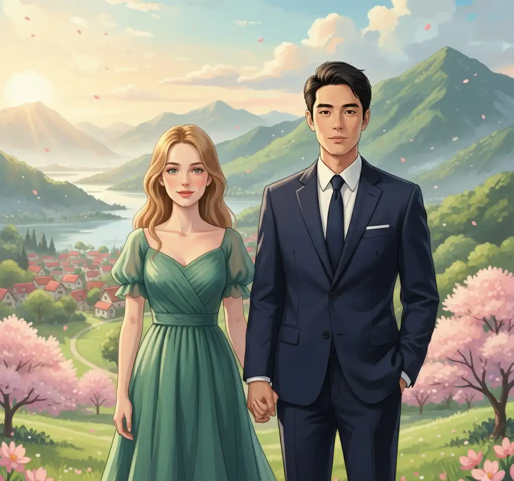 Ghibli Art Style — AI Couple Photo AI Cinematic Couple Portraits Template