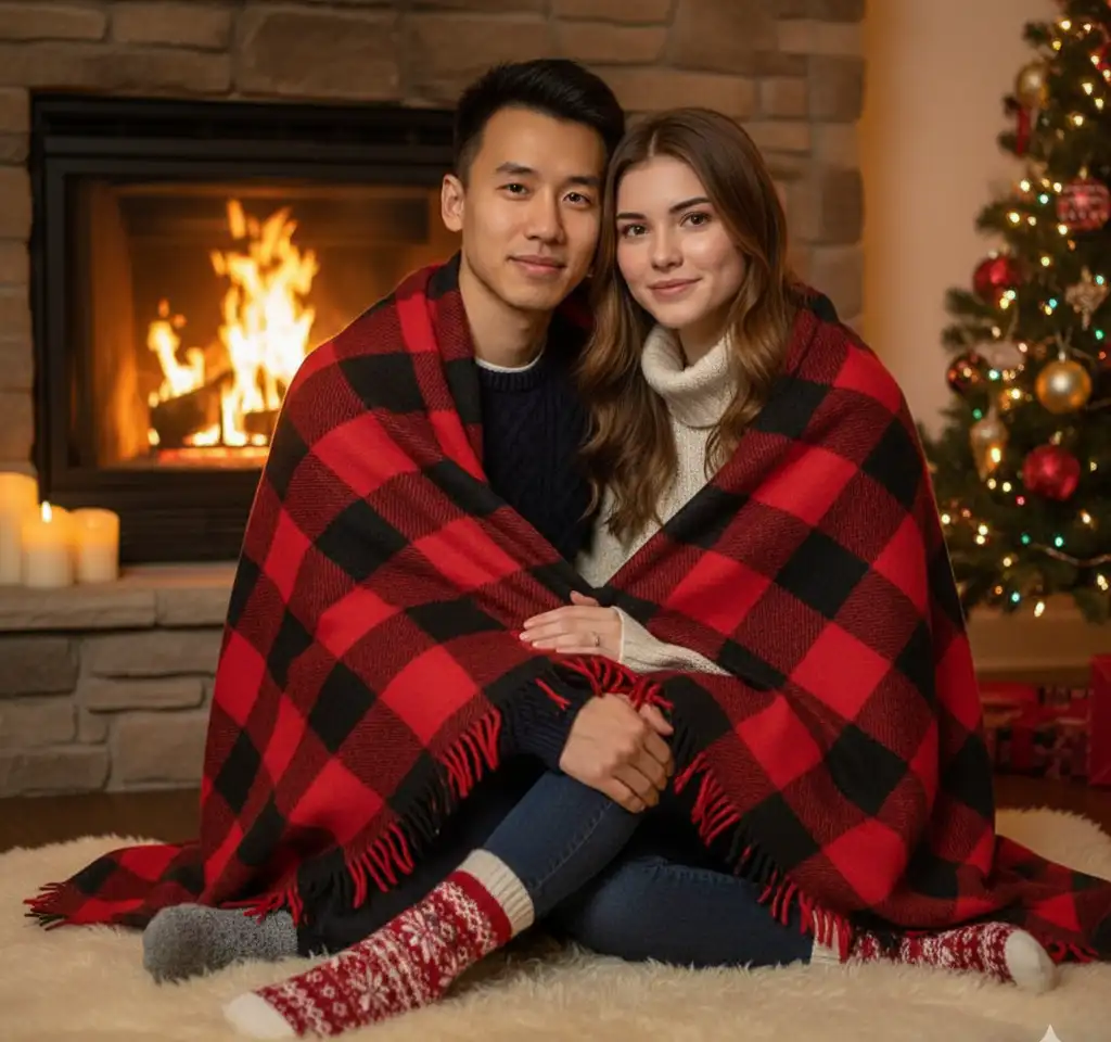 Christmas Pose AI Couple Photo Template