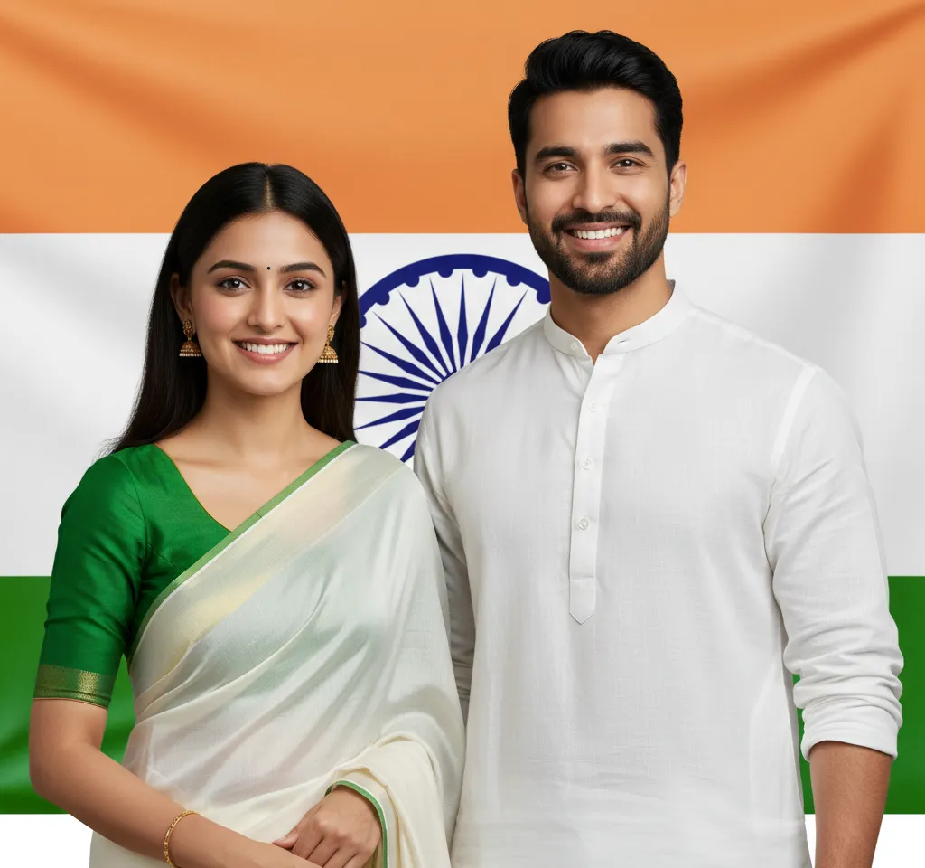 Independence AI Couple Photo Template