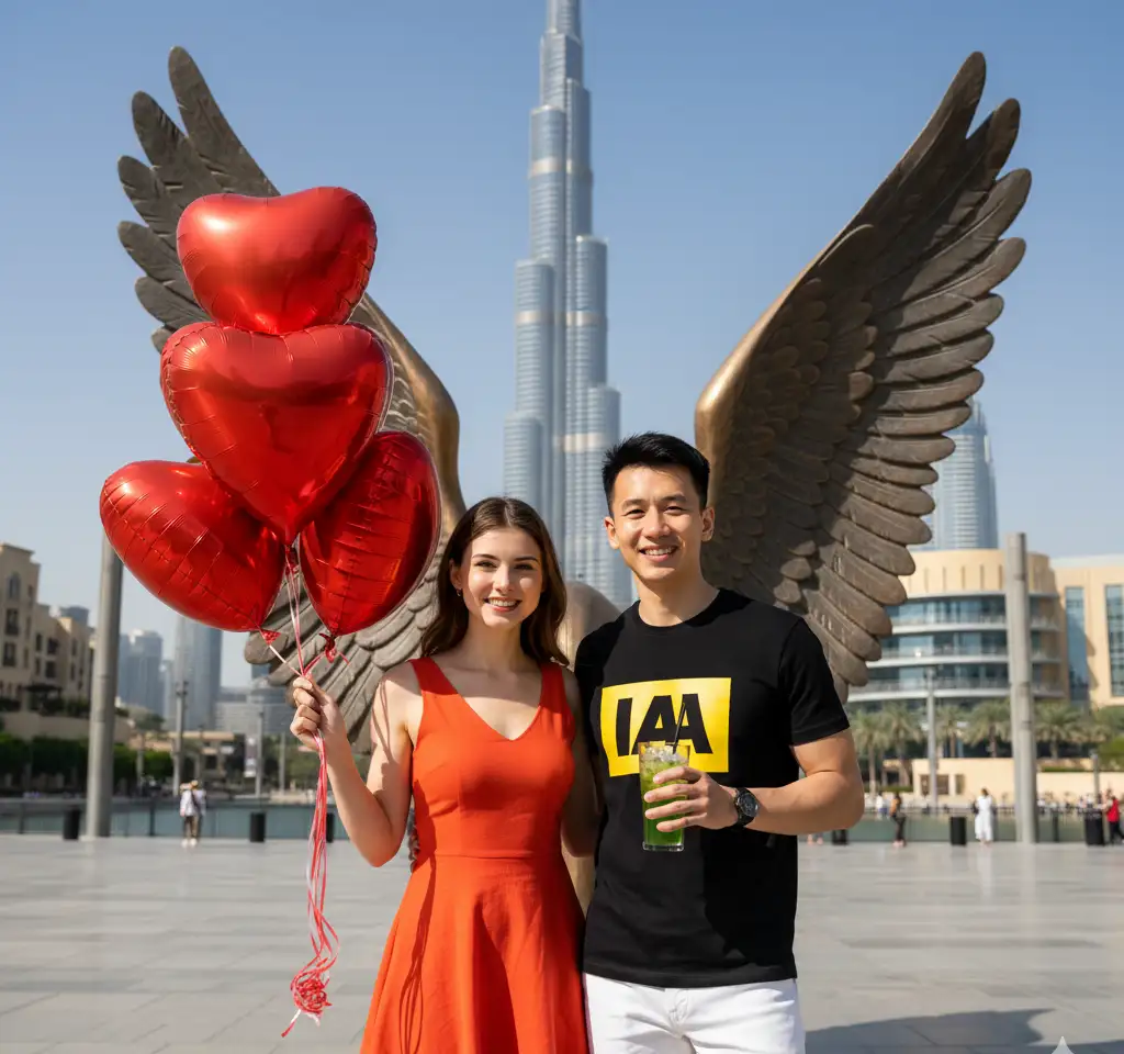 Wings Of Celebration AI Couple Photo Template