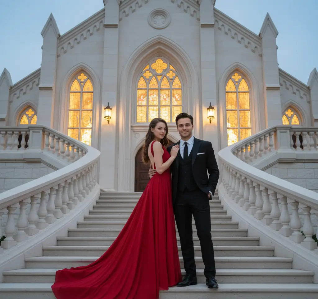 European Style Pose AI Couple Photo Template