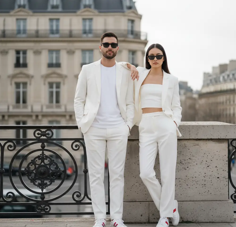 Outfit Casual AI Couple Photo Template