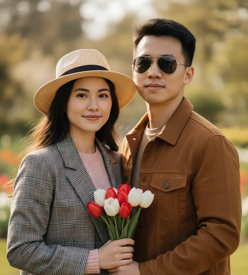 Rose'S Day AI Couple Photo Template