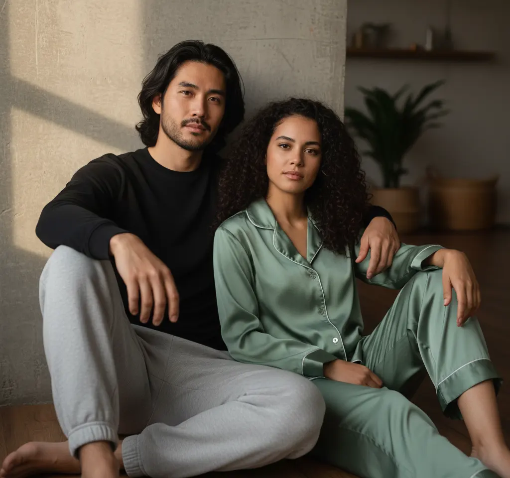 Wooden Floor AI Couple Photo Template