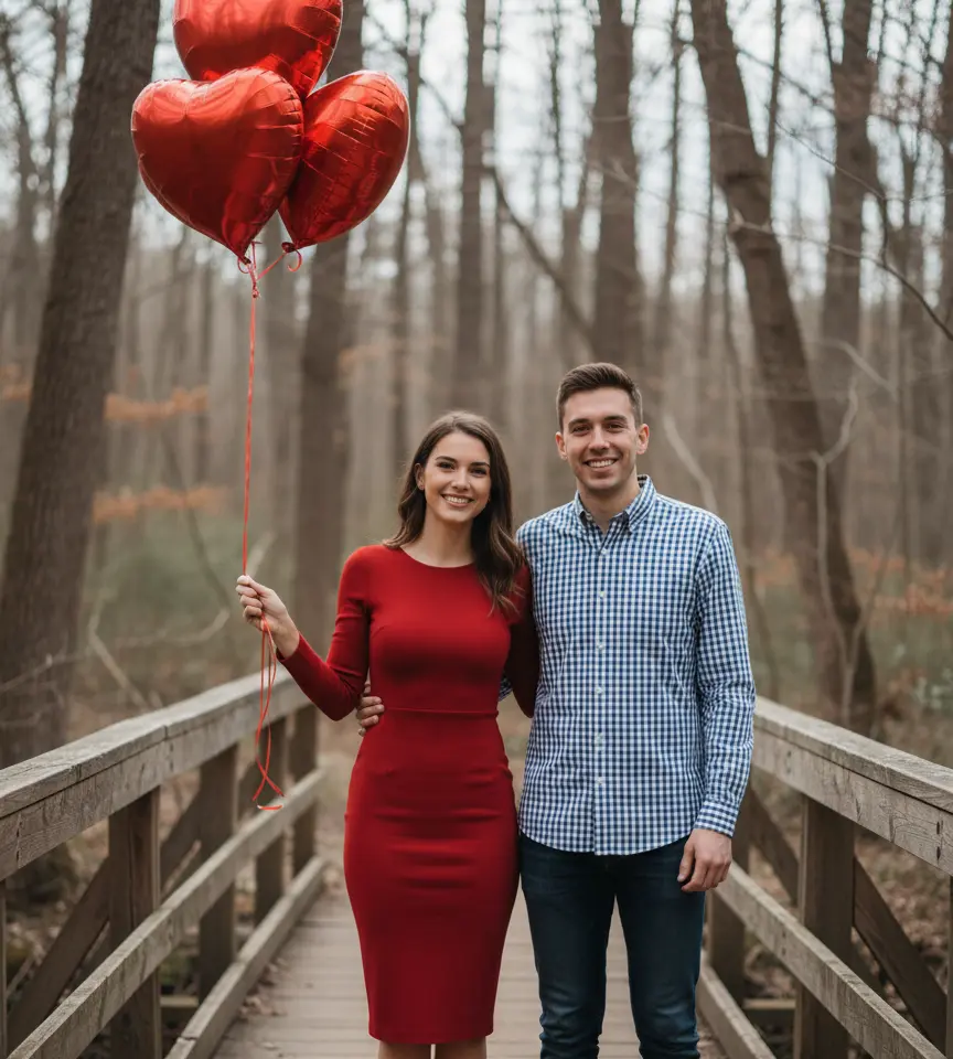 Formal Side Hug AI Couple Photo Template
