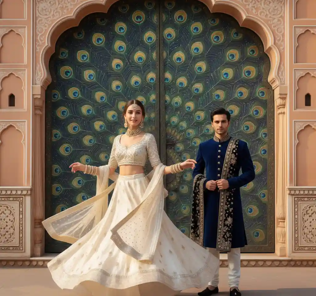 City Palace Jaipur AI Couple Photo Template City Palace Jaipur AI Couple Photo Template