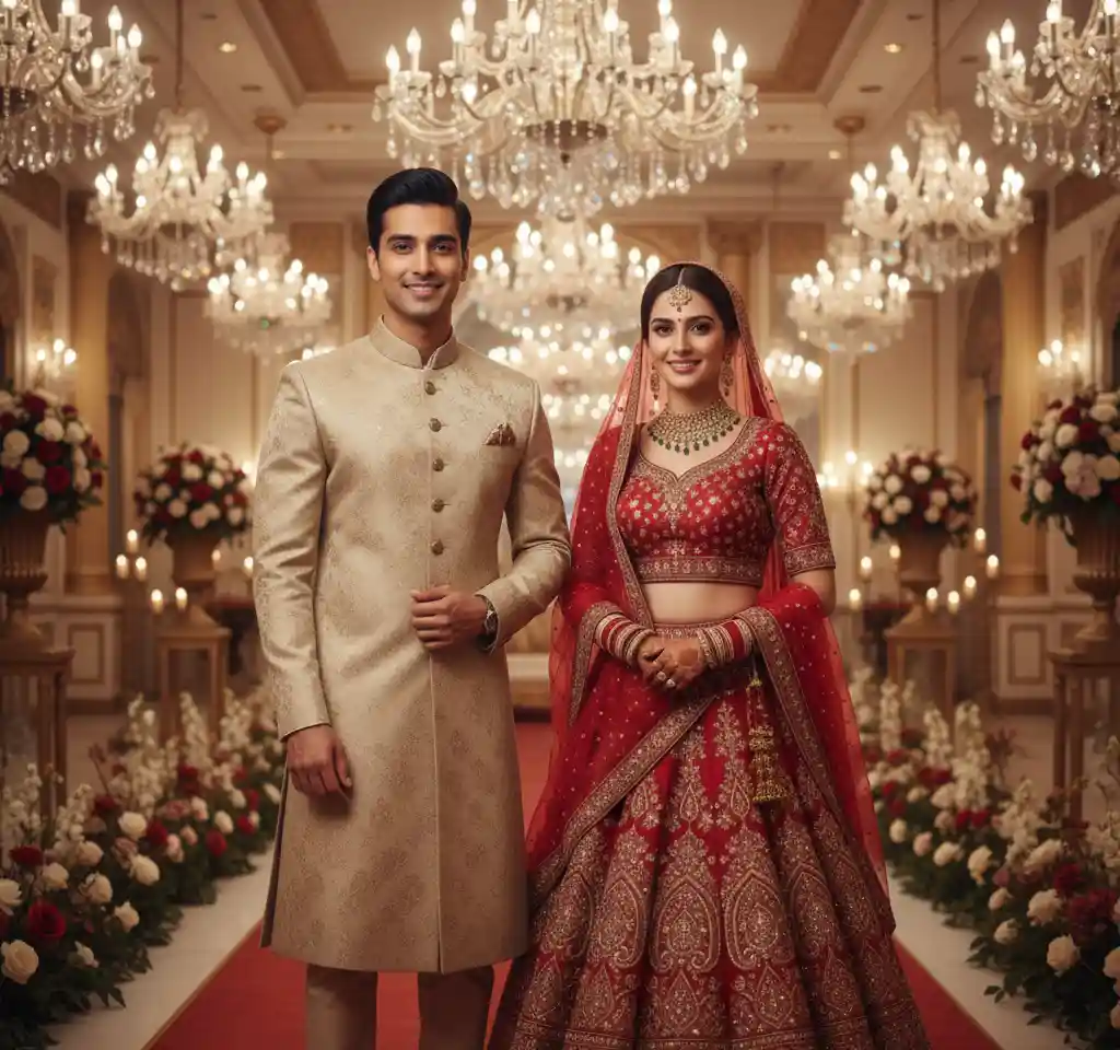 Indian Ceremony AI Couple Photo Template Indian Ceremony AI Couple Photo Template