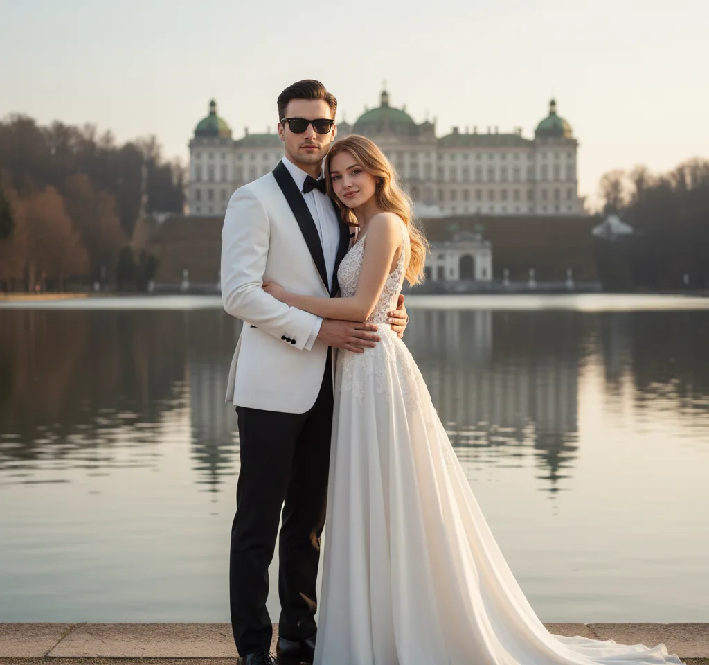 Jal Mahal AI Couple Photo Template Jal Mahal AI Couple Photo Template