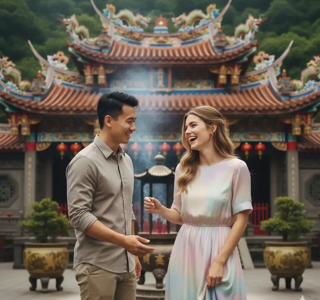 Temple Of Heaven AI Couple Photo Template Temple Of Heaven AI Couple Photo Template