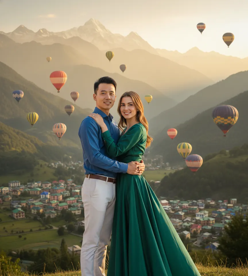 Manali Couple AI Couple Photo Template