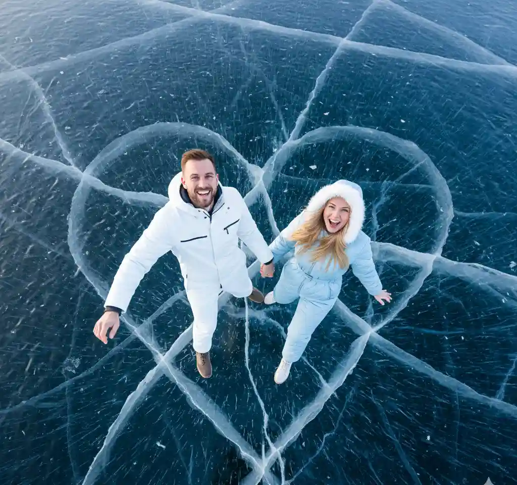 Lake Baikal AI Couple Photo Template