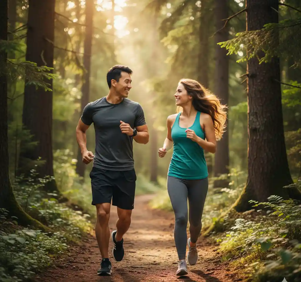 Nordmarka Forest AI Couple Photo Template