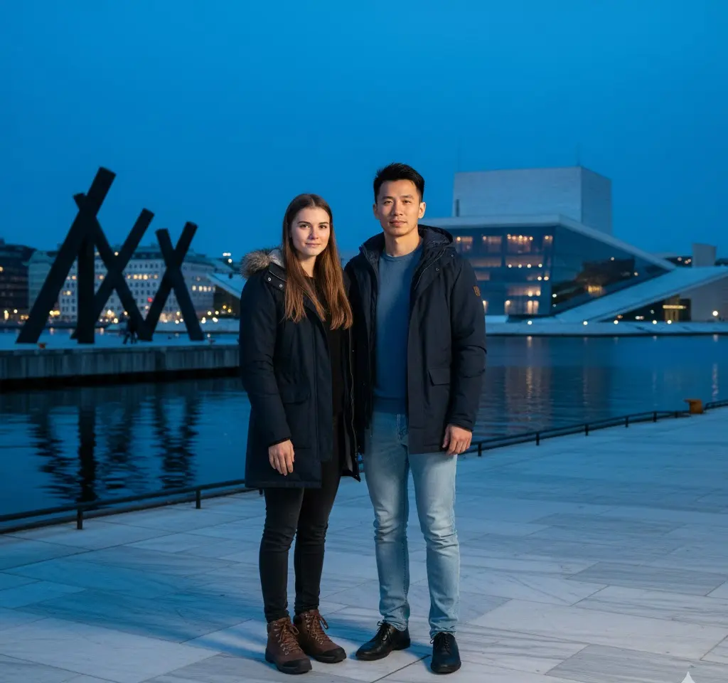 Oslo AI Couple Photo Template