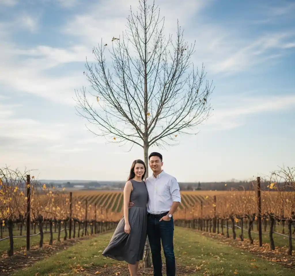 Swan Valley Australia AI Couple Photo Template