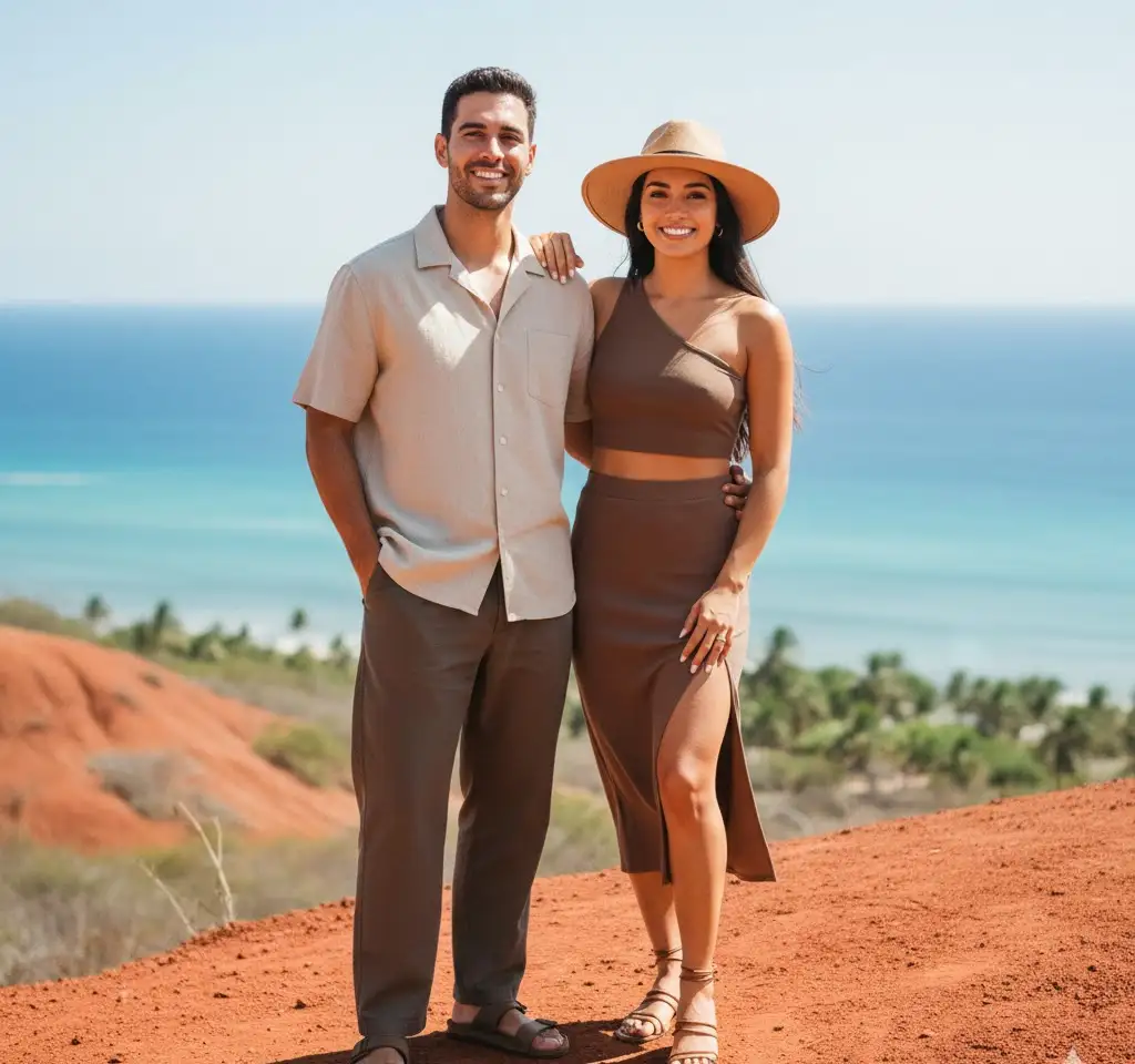 Unawatuna Beach AI Couple Photo Template