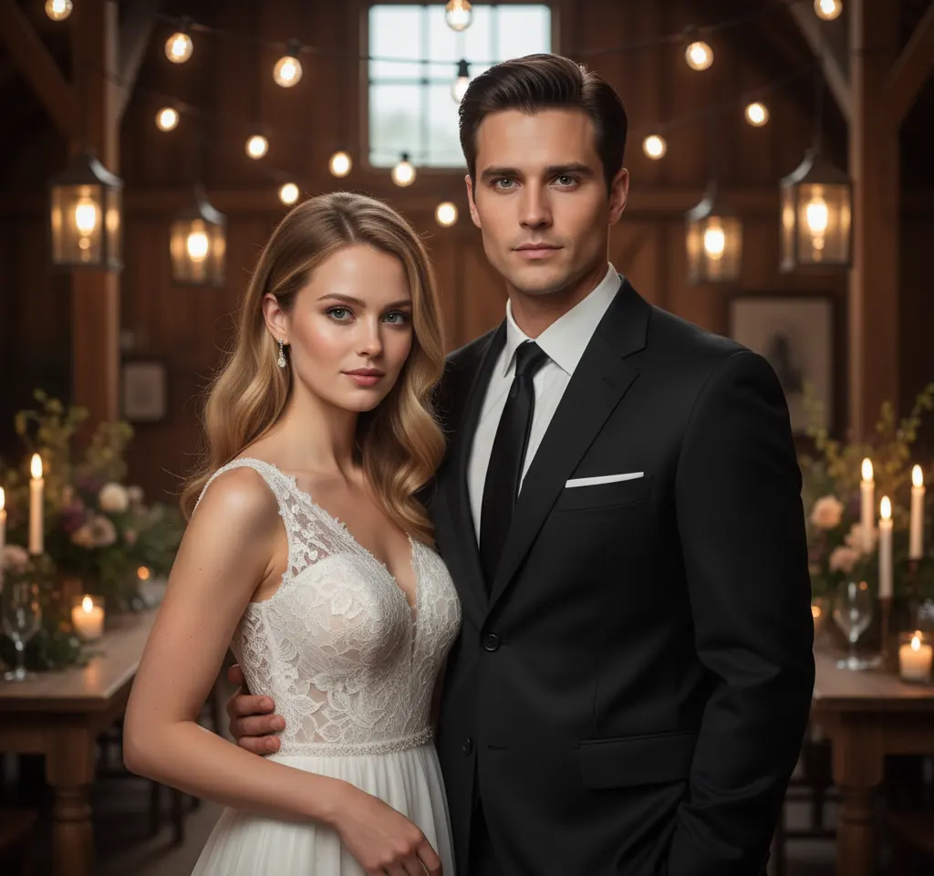 Western Wedding AI Couple Photo Template Western Wedding AI Couple Photo Template