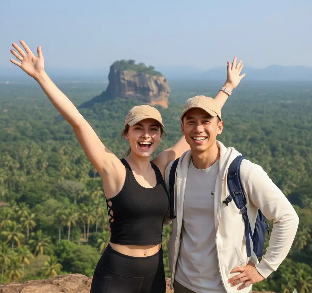 Sigiriya Rock — AI Couple Photo Template